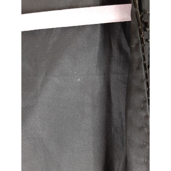 Vintage Niteline by Della Roufogali Black 100% Silk Beaded Blazer Jacket XL - Picture 12 of 12